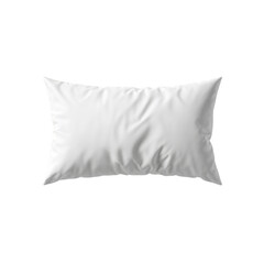 Soft white pillow with fabric folds isolated on a transparent background comfort