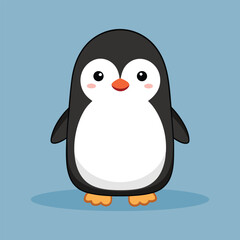 Charming and adorable cartoon penguin illustration