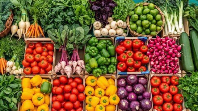 Fresh Harvest Produce Bounty Displayed