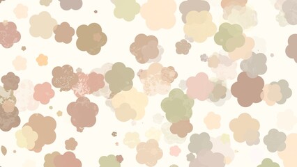 cute shapes floral pattern background