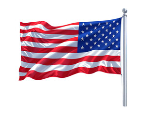  American Flag Waving Proudly on Flagpole