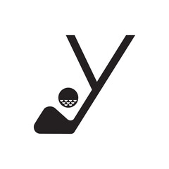 This logo is a combination of the letter Y and golf. Simple, minimalist and futuristic.
