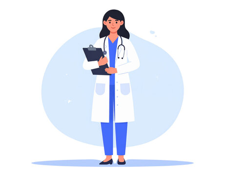  Doctor Holding Clipboard for Annual Health Check-Up - Powered by Adobe