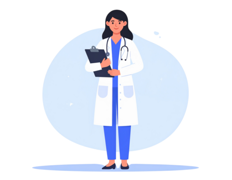  Doctor Holding Clipboard for Annual Health Check-Up