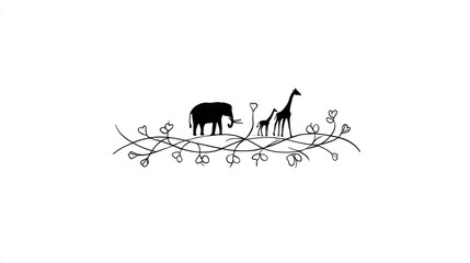 Animals silhouette design