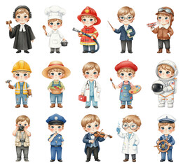 Cute Boys in Diverse Professional Outfits