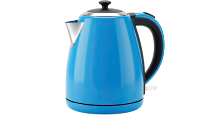 Vibrant Blue Electric Kettle for Boiling Water.