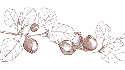 Botanical branch illustration