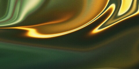 Swirling Green and Gold Abstract Liquid Metal Texture Background image photo