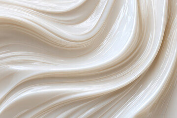 Fototapeta premium Smooth flowing cream texture with gentle waves