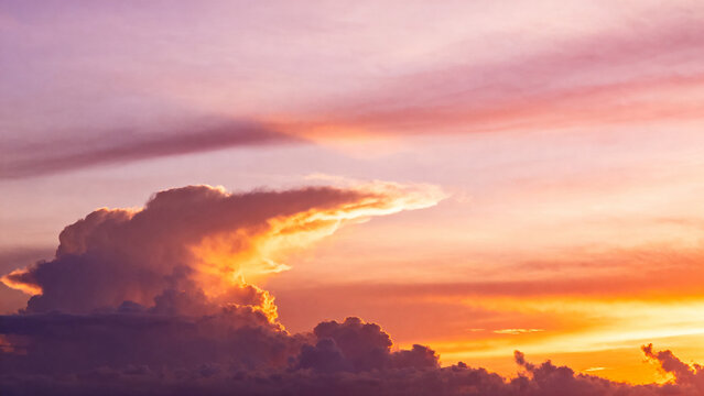 Sunset with dramatic clouds