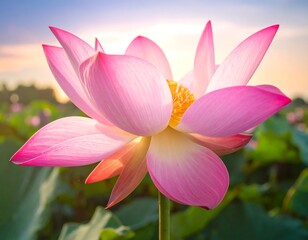 Fototapeta premium Beautiful Pink Lotus Flower.