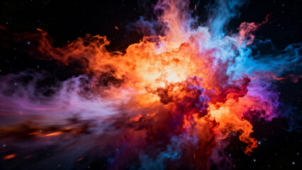 Cosmic explosion nebula