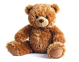 Obraz premium Brown teddy bear sitting