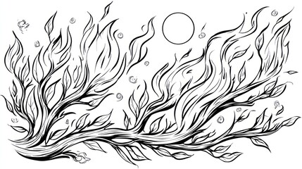 Abstract branch illustration