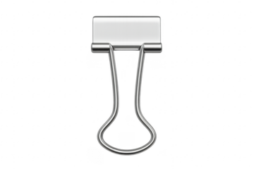 Metal binder clip holding documents office supplies