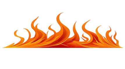 Orange Flames Against Black Background