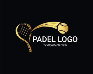 Creative Padel Club Badge Design, Modern Minimalist Padel Logo Design