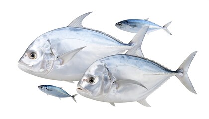 Group of silver fish swimming