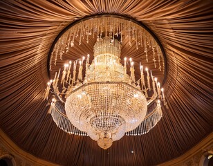 crystal chandelier wedding reception hall