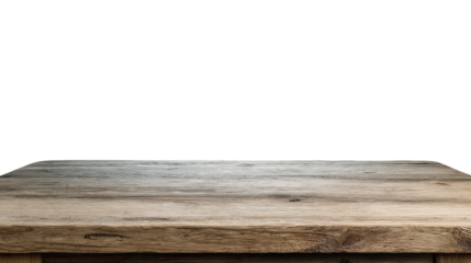 Rustic Weathered Wooden Tabletop Against Black Background