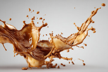 Rich coffee swirls with dynamic energy