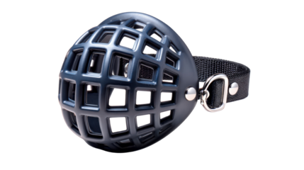 Protective Cage for Canine: An isolated view of a rigid, cage-like structure specifically designed to safeguard dogs, highlighting its durability and secure design.