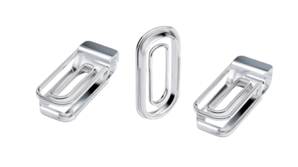 Three Silver Metal Components