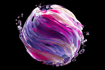 Abstract sphere with liquid forming, so cool