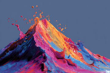 Vibrant splash in shape of mountain, so energetic