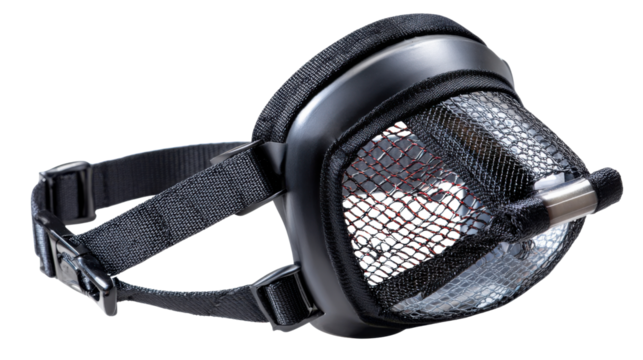 Dog leash, dog harness, muzzle on transparent background