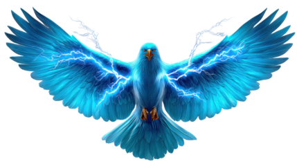 blue wings isolated on white