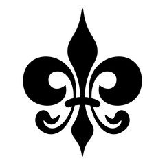 Fleur-de-lis or fleur-de-lys symbol, translated as flower of the lily, does not represent a lily, but a stylized iris flower. Originally associated with France, used since centuries for heraldry, etc.