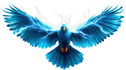 Obraz premium blue wings isolated on white