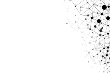 Abstract White Splashes on Black Background