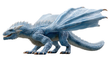 blue dragon on white background
