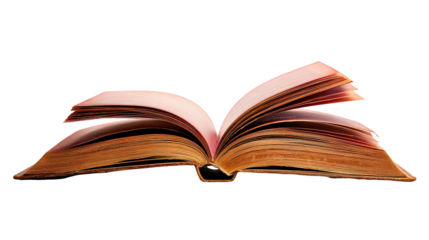 Open Book With Ornate Design On Black Background