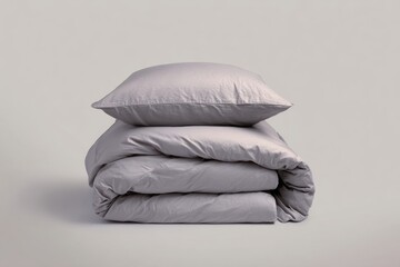 Cozy and Soft Bedding Set with Pillow on Neutral Background