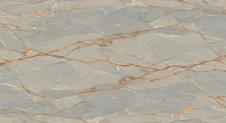 Grey Marble Texture Background with Gold Veins, Seamless Stone Pattern