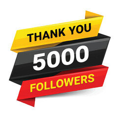 Thank You 5000 Followers Celebration Banner.