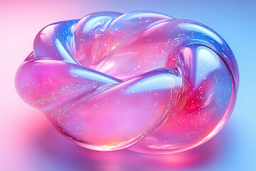 3D render of abstract futuristic shapes, generative AI image