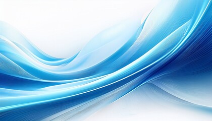 Fototapeta premium bending stream of blue light curved energy motion white background for futuristic scenes