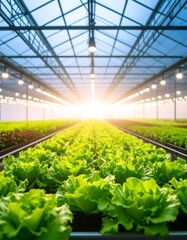 Indoor hydroponic lettuce farm