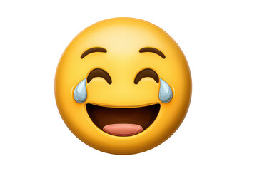 Yellow Emoji Face Laughing with Tears