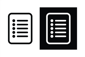 Table of contents icon filled flat sign concept for web design