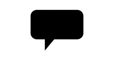 Naklejka premium Black speech bubble icon isolated white background