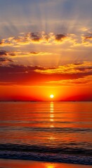 Obraz premium Sunset over the Ocean.