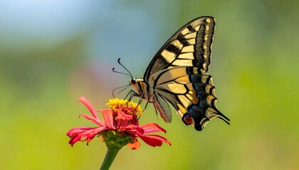 Obraz premium Butterfly on a flower in a garden (1)
