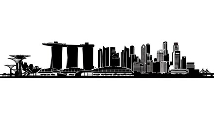 Obraz premium Singapore Skyline Cityscape View.