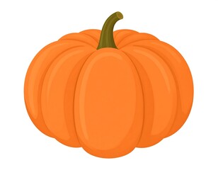 Cartoon pumpkin on white